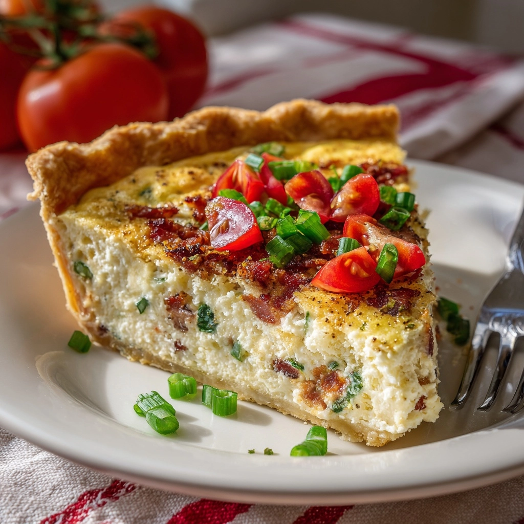 Hash Brown Crust Bacon and Cheddar Quiche Recipe - Recipe Image