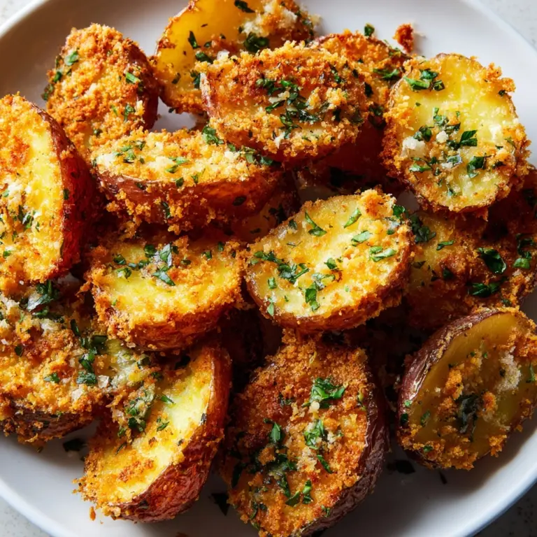 Crispy Garlic Parmesan Crusted Potatoes Recipe