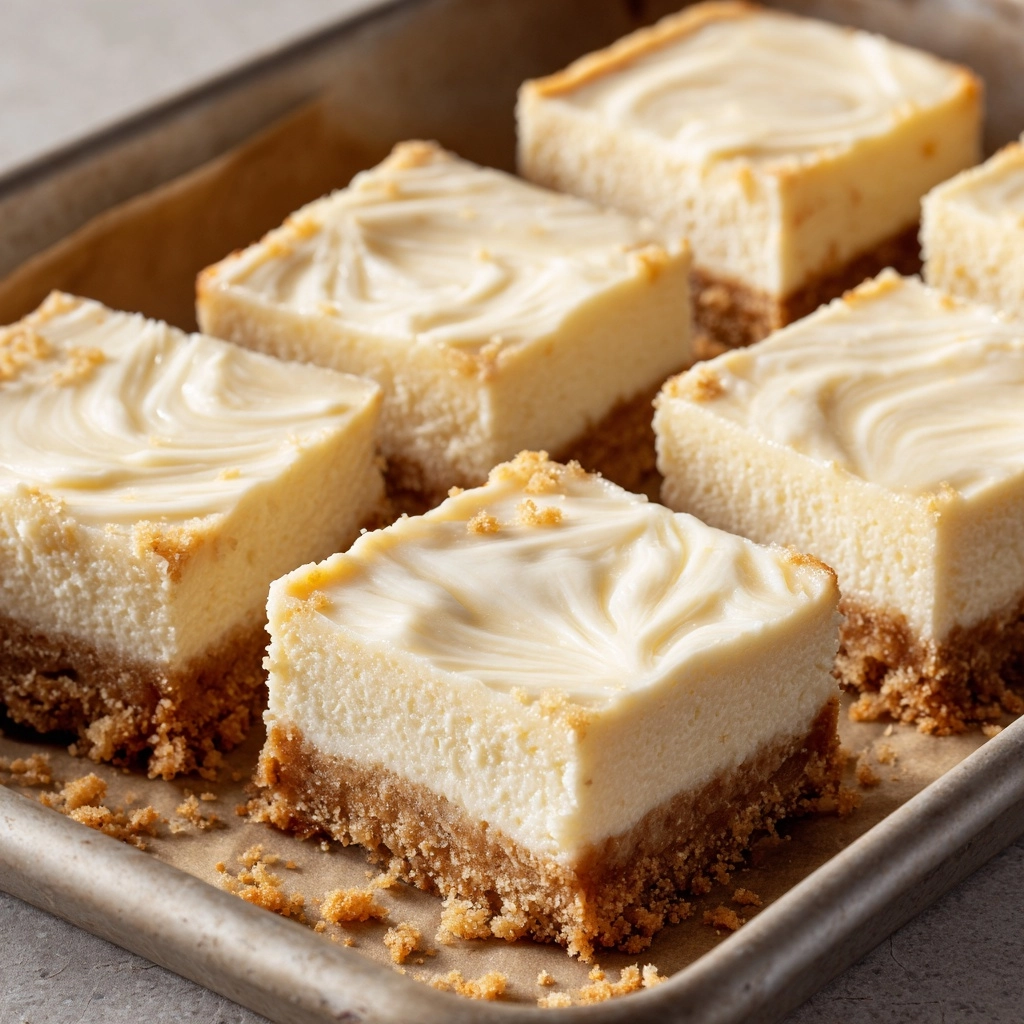 No Bake Cheesecake Bars Recipe - Recipe Image