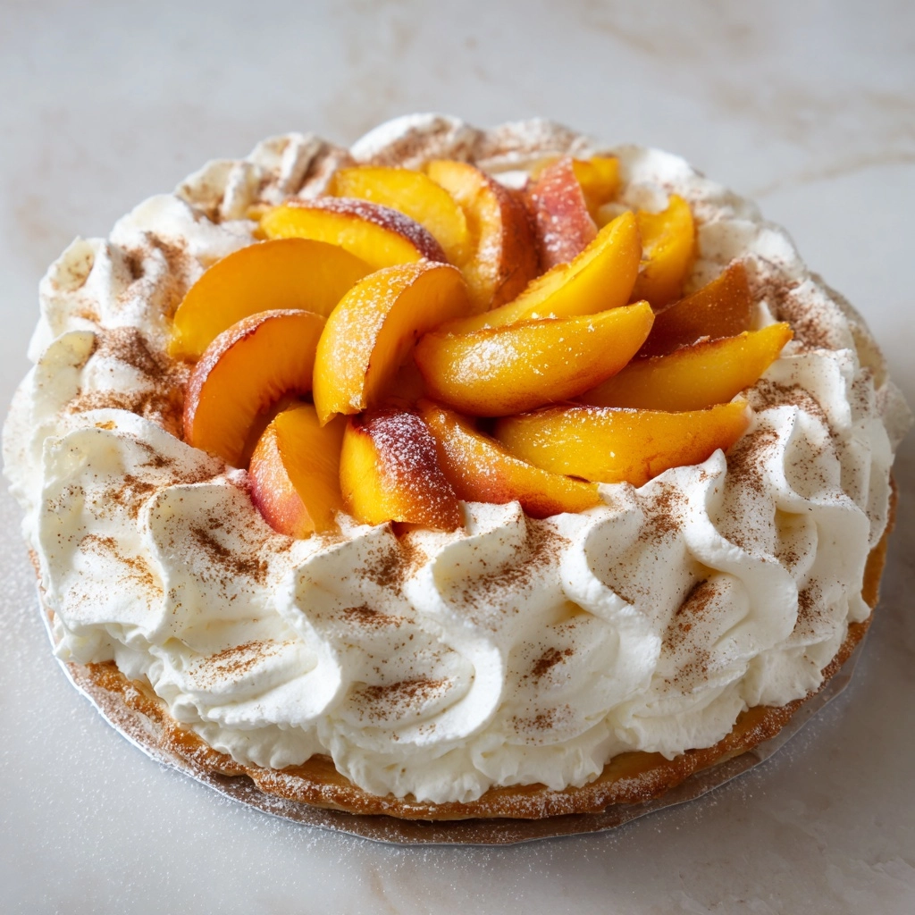Peaches and Cream Punch Bowl Cake Recipe - Recipe Image