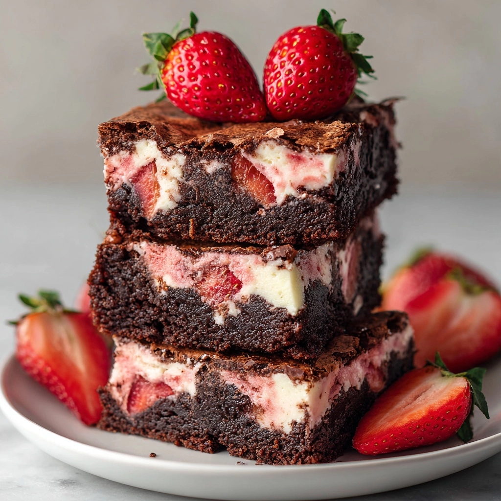 Strawberry Brownies Recipe - Recipe Image