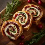 Cranberry Feta Pinwheels with Cream Cheese Recipe