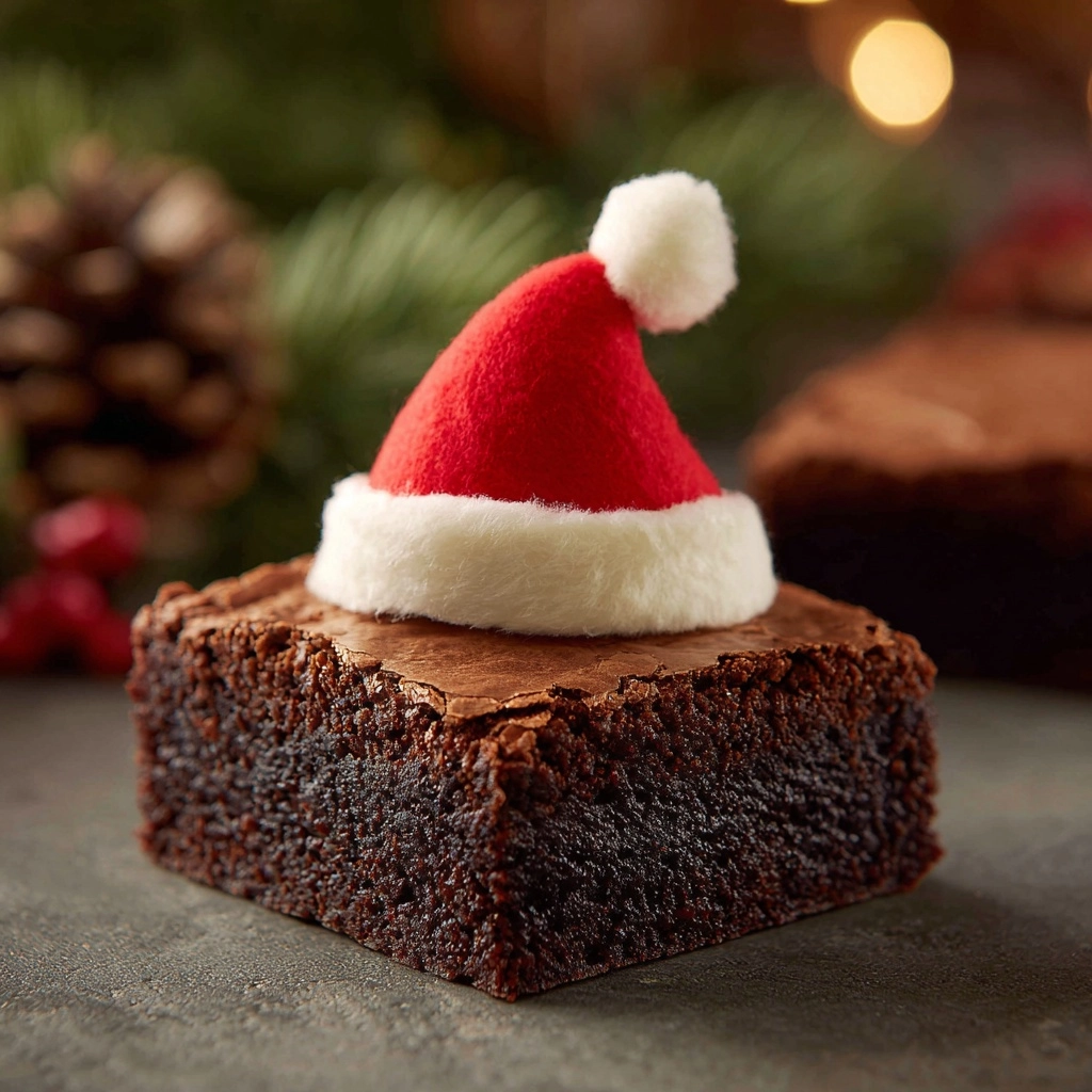 Santa Hat Brownies Recipe - Recipe Image