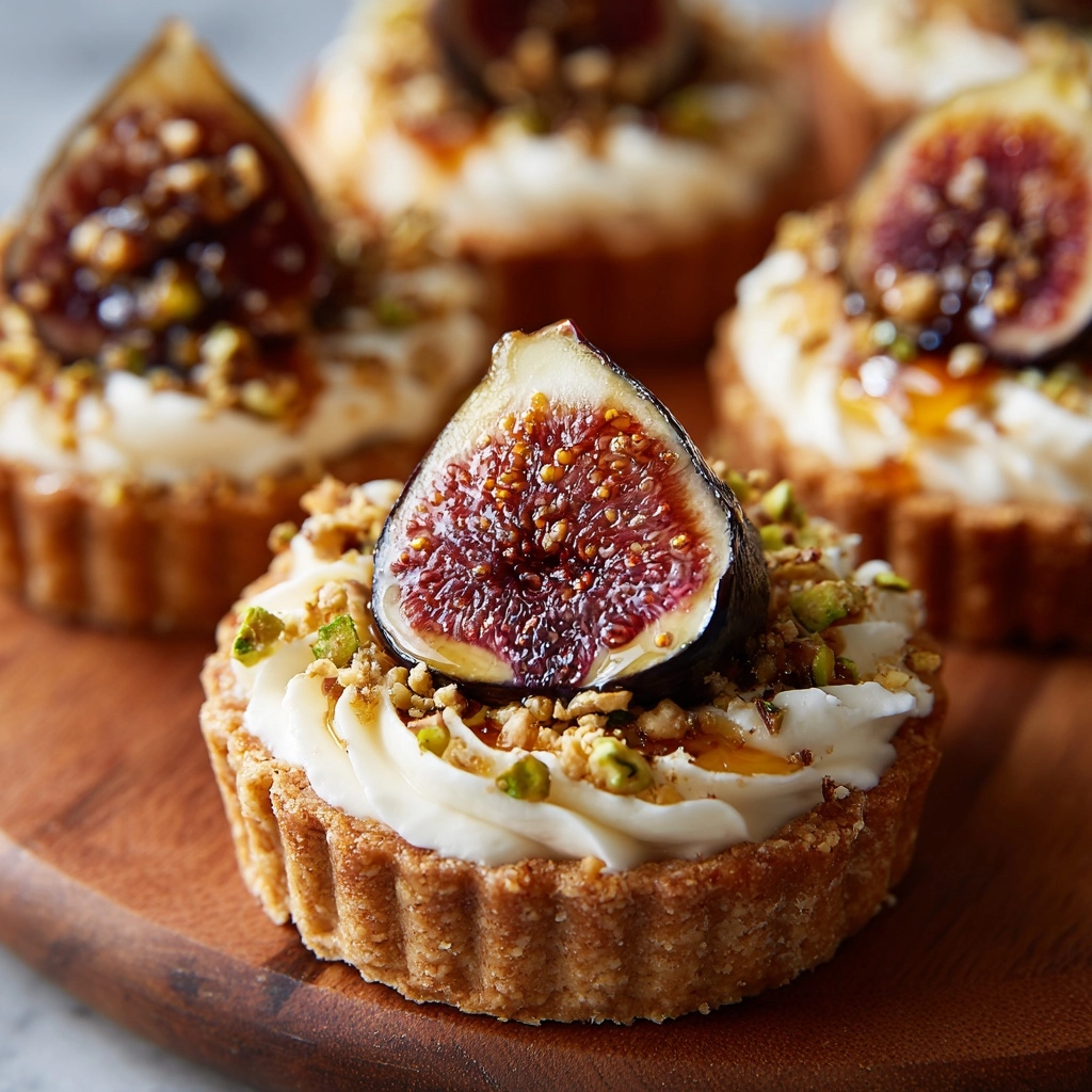 Fig and Goat Cheese Tarts with Honey and Chili Flakes Drizzle Recipe - Recipe Image