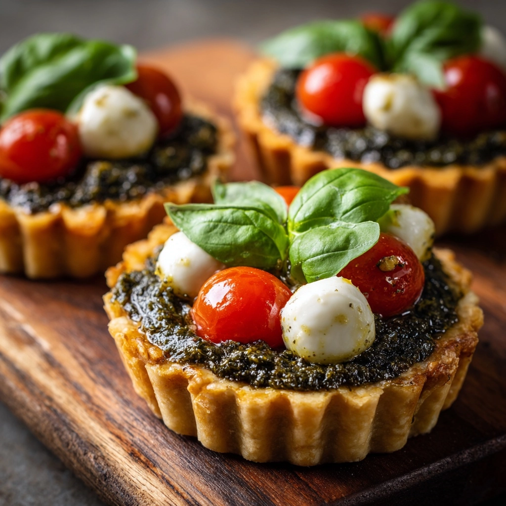 Caprese Pesto Tarts: An Amazing Ultimate Recipe - Recipe Image