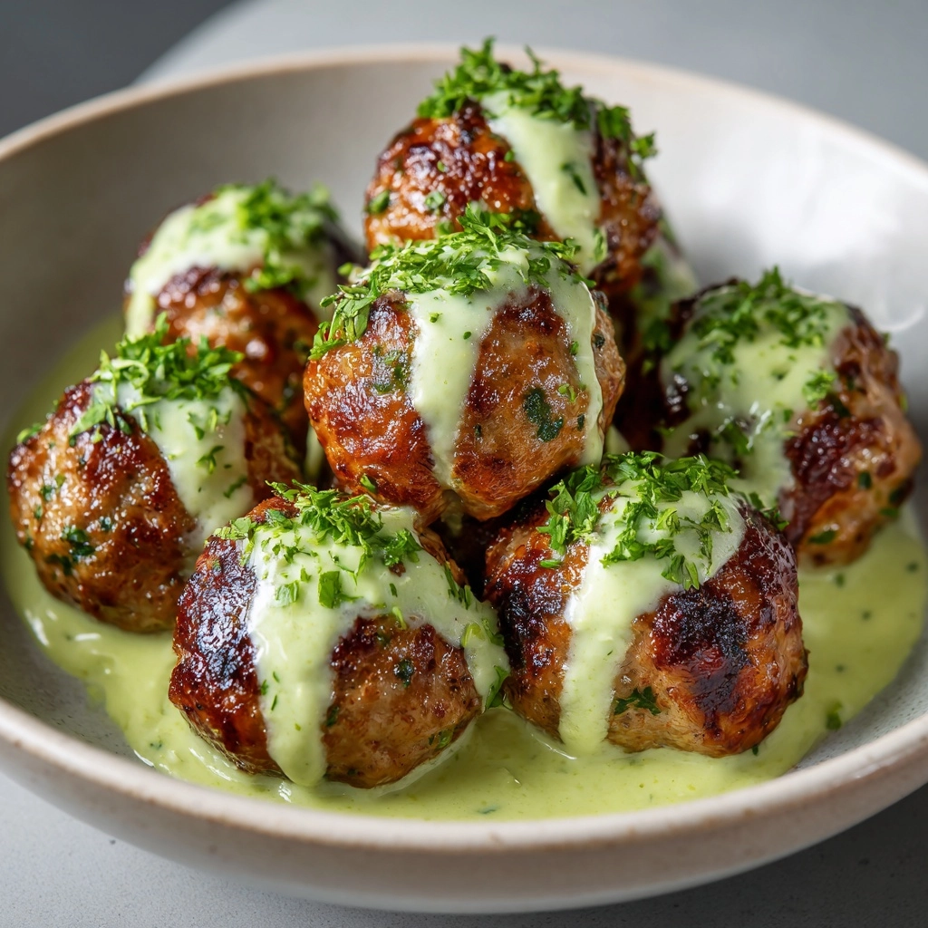 Baked Salmon Meatballs with Avocado Sauce: An Amazing Ultimate Recipe - Recipe Image