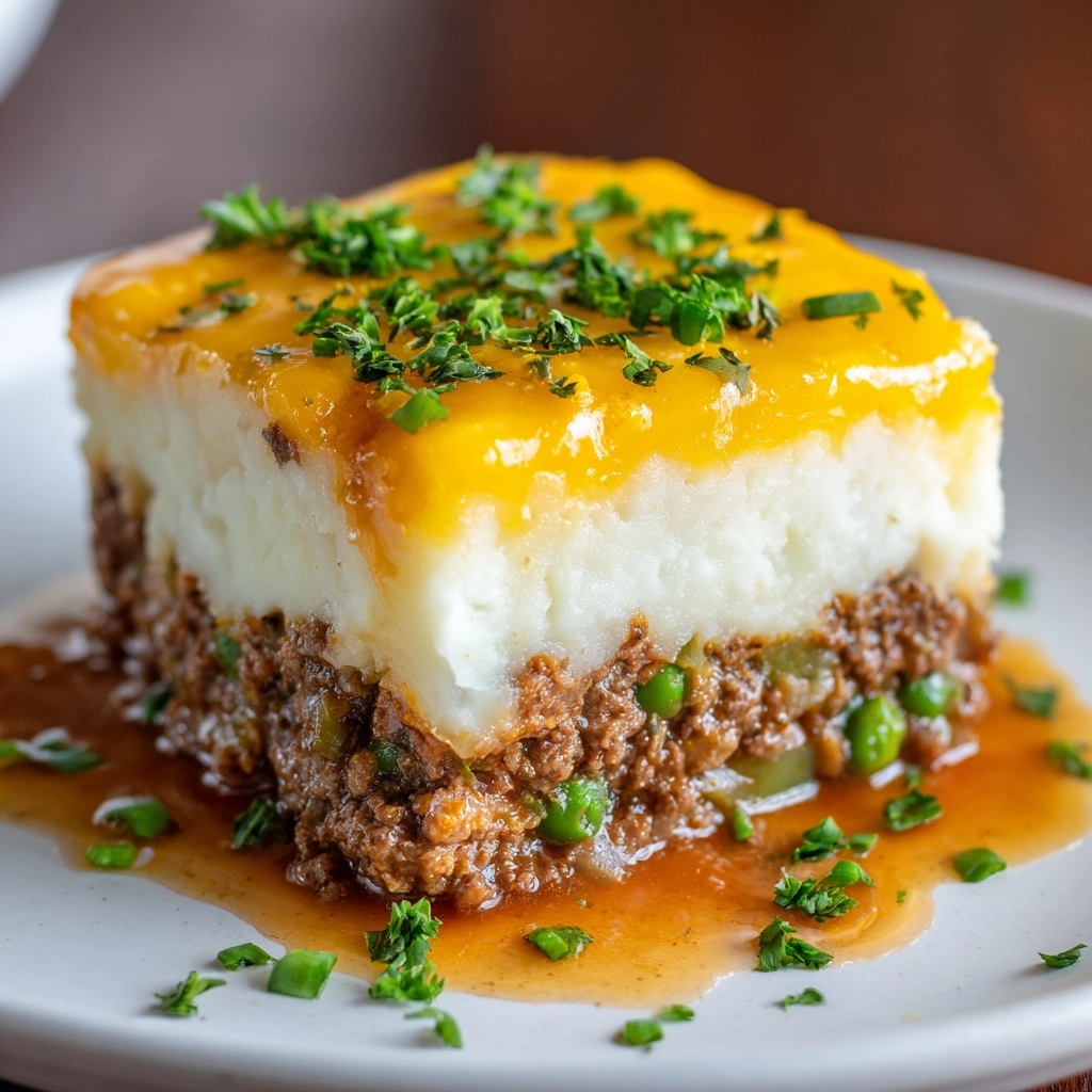 Meatloaf with Mashed Potatoes and Cheese Recipe - Recipe Image