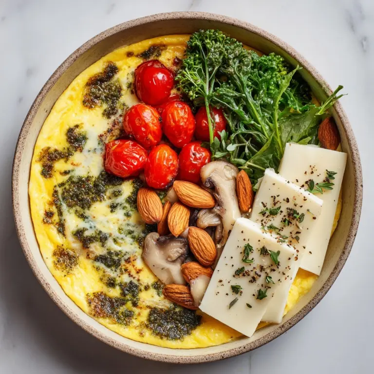 Goat’s Cheese & Pesto Omelette Lunch Bowl Recipe