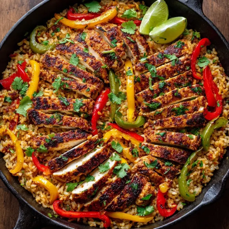 Chicken Fajita Rice Bowl (One Pan) Recipe