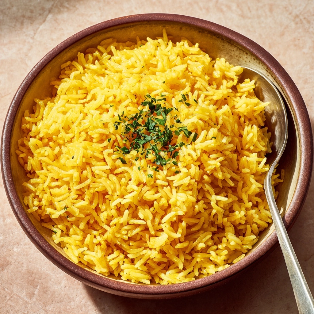 Garlic Turmeric Rice Recipe - Recipe Image