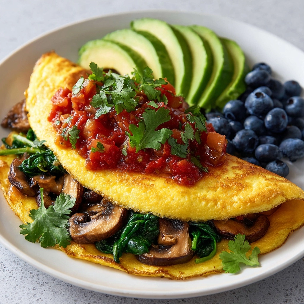 Vegan Mushroom Omelette Recipe - Recipe Image