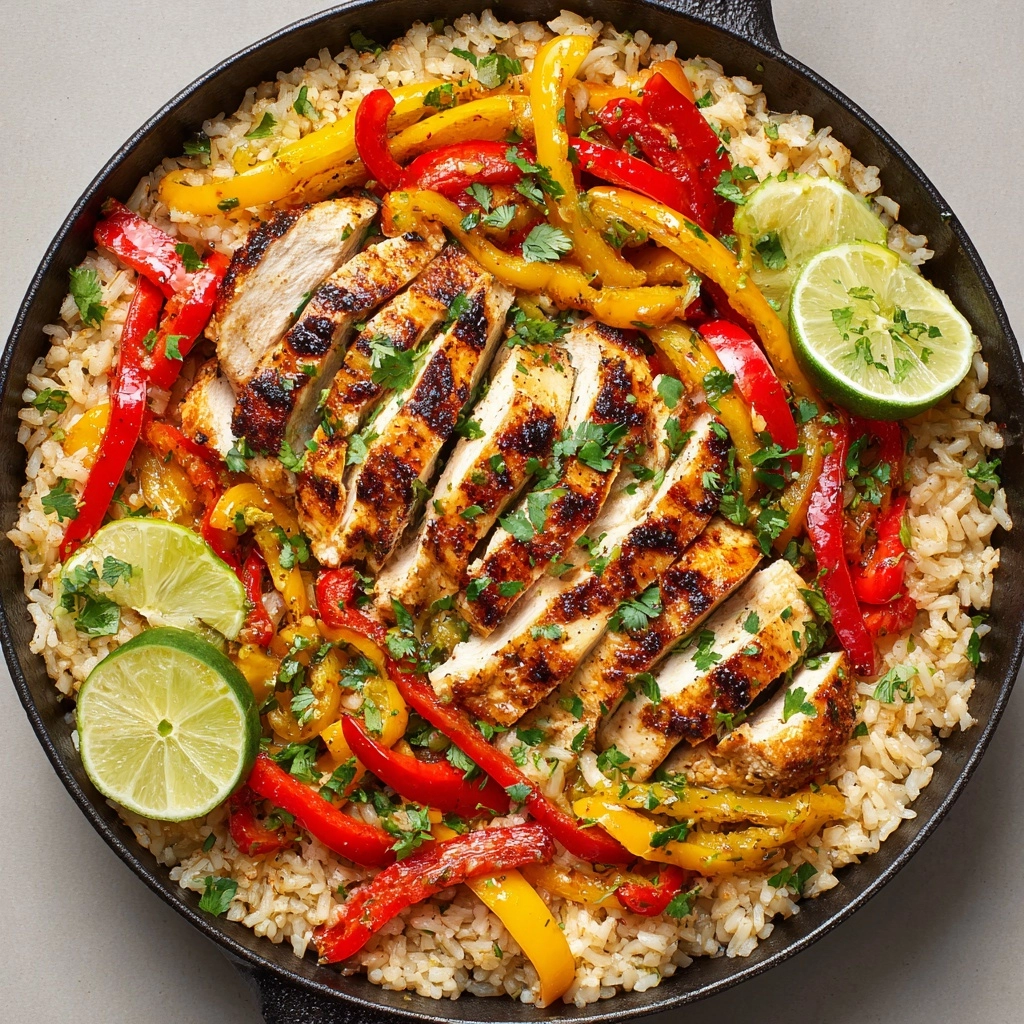 Chicken Fajita Rice Bowl (One Pan) Recipe - Recipe Image