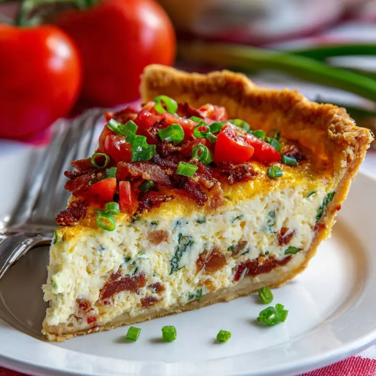 Hash Brown Crust Bacon and Cheddar Quiche Recipe