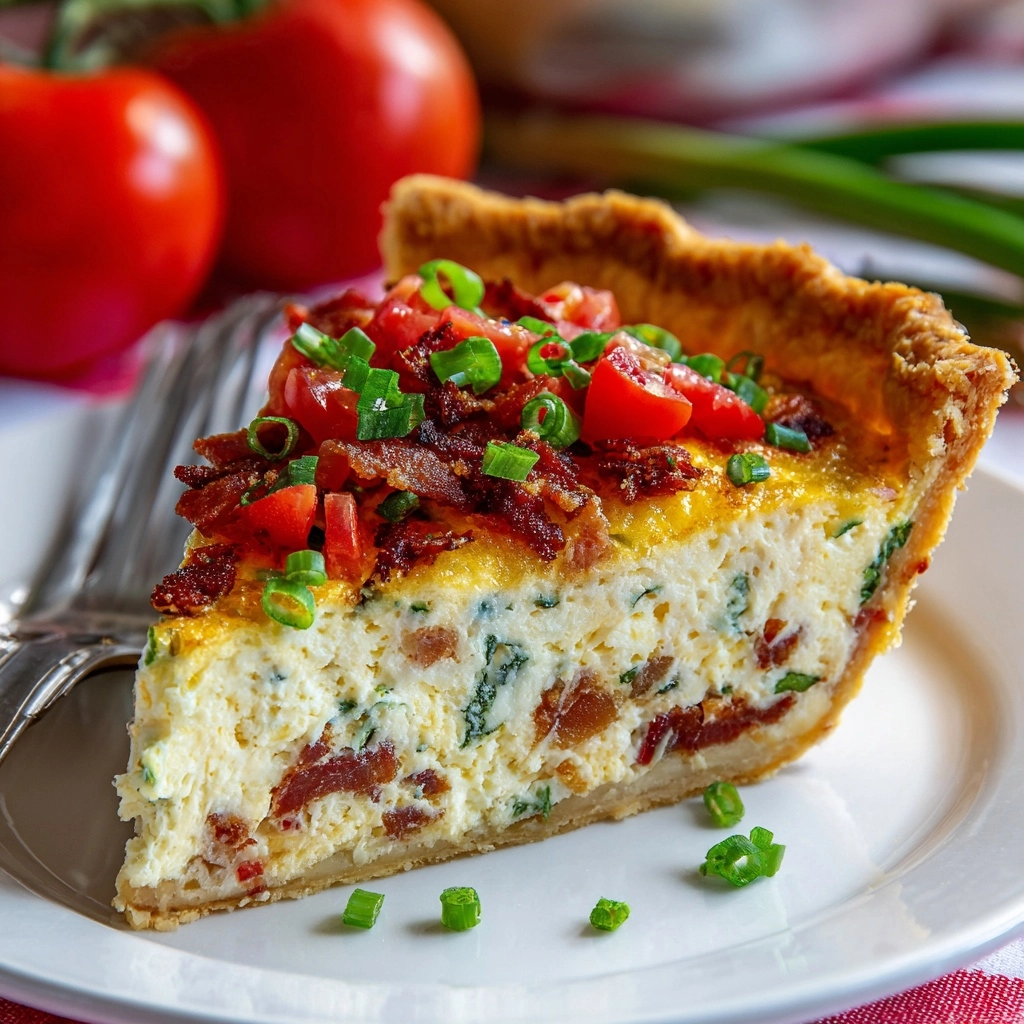 Hash Brown Crust Bacon and Cheddar Quiche Recipe