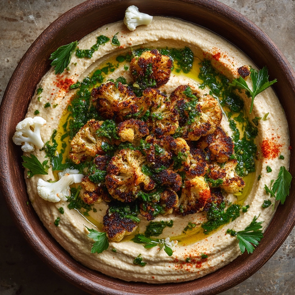 Crispy Roasted Cauliflower Hummus Recipe - Recipe Image
