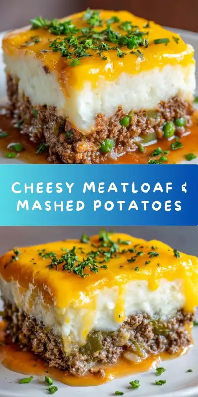Meatloaf with Mashed Potatoes and Cheese Recipe - Recipe Image
