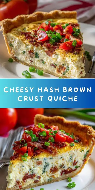 Hash Brown Crust Bacon and Cheddar Quiche Recipe - Recipe Image
