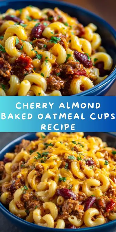 Cherry Almond Baked Oatmeal Cups Recipe - Recipe Image
