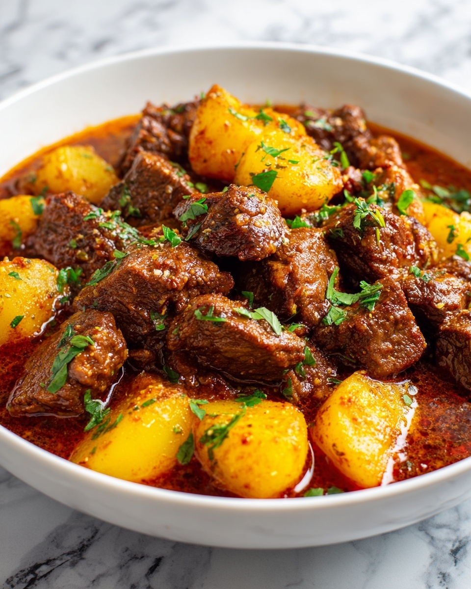Slow Cooker Steak and Cheddar Potato Casserole Recipe - Recipe Image