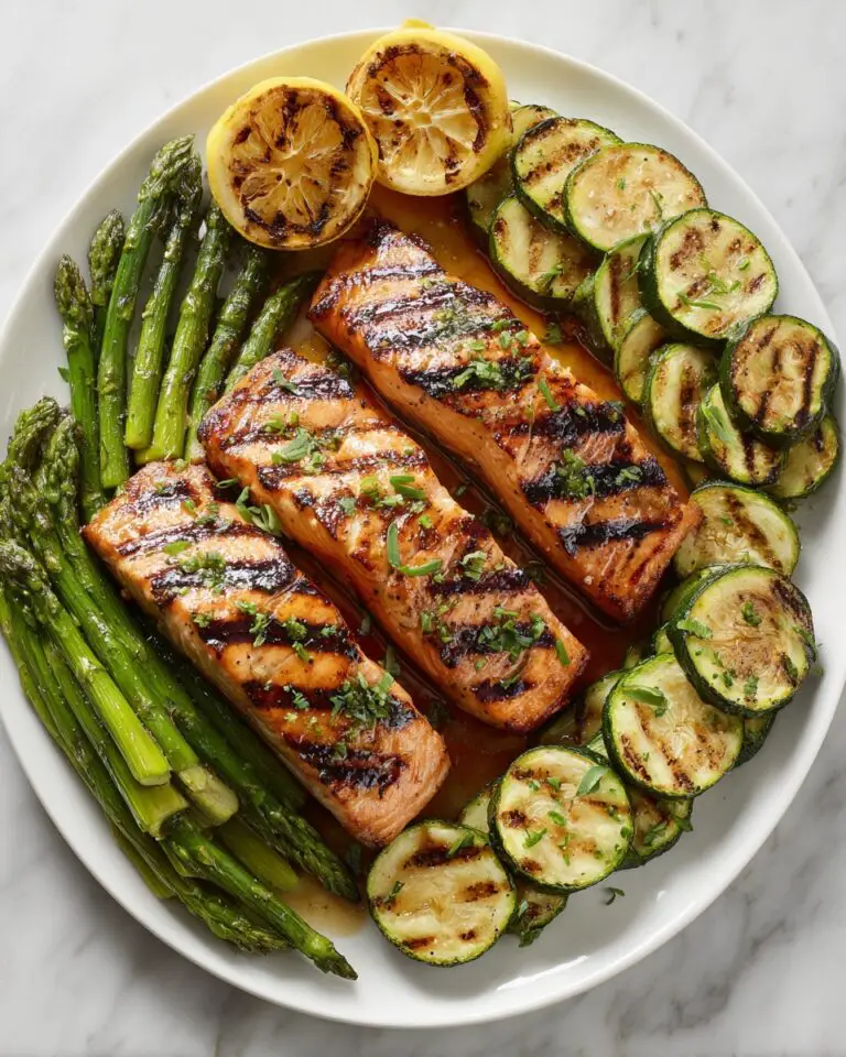 Grilled Salmon & Vegetables Recipe