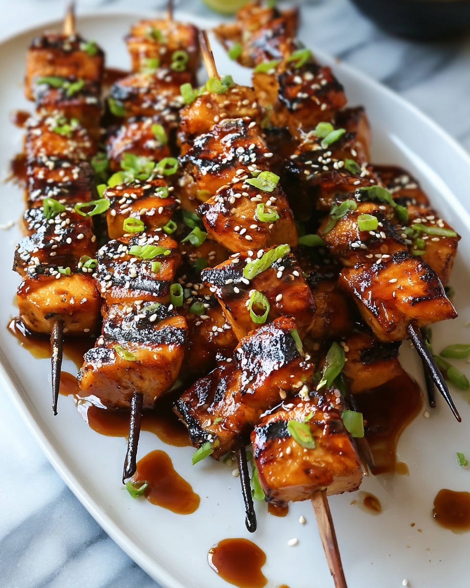 Honey Garlic Asian Chicken Kabobs Recipe - Recipe Image