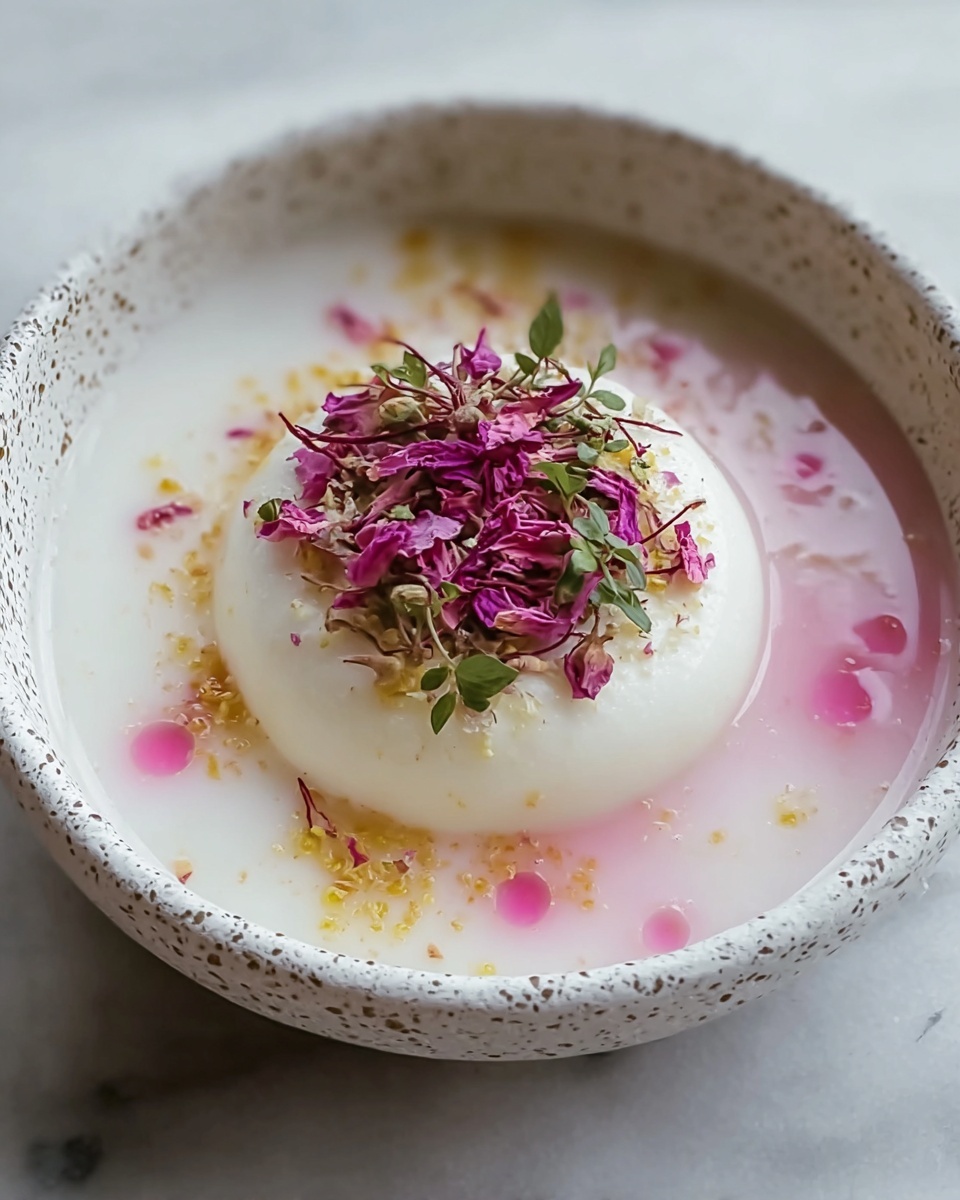 Litchi Rose Panna Cotta Recipe - Recipe Image