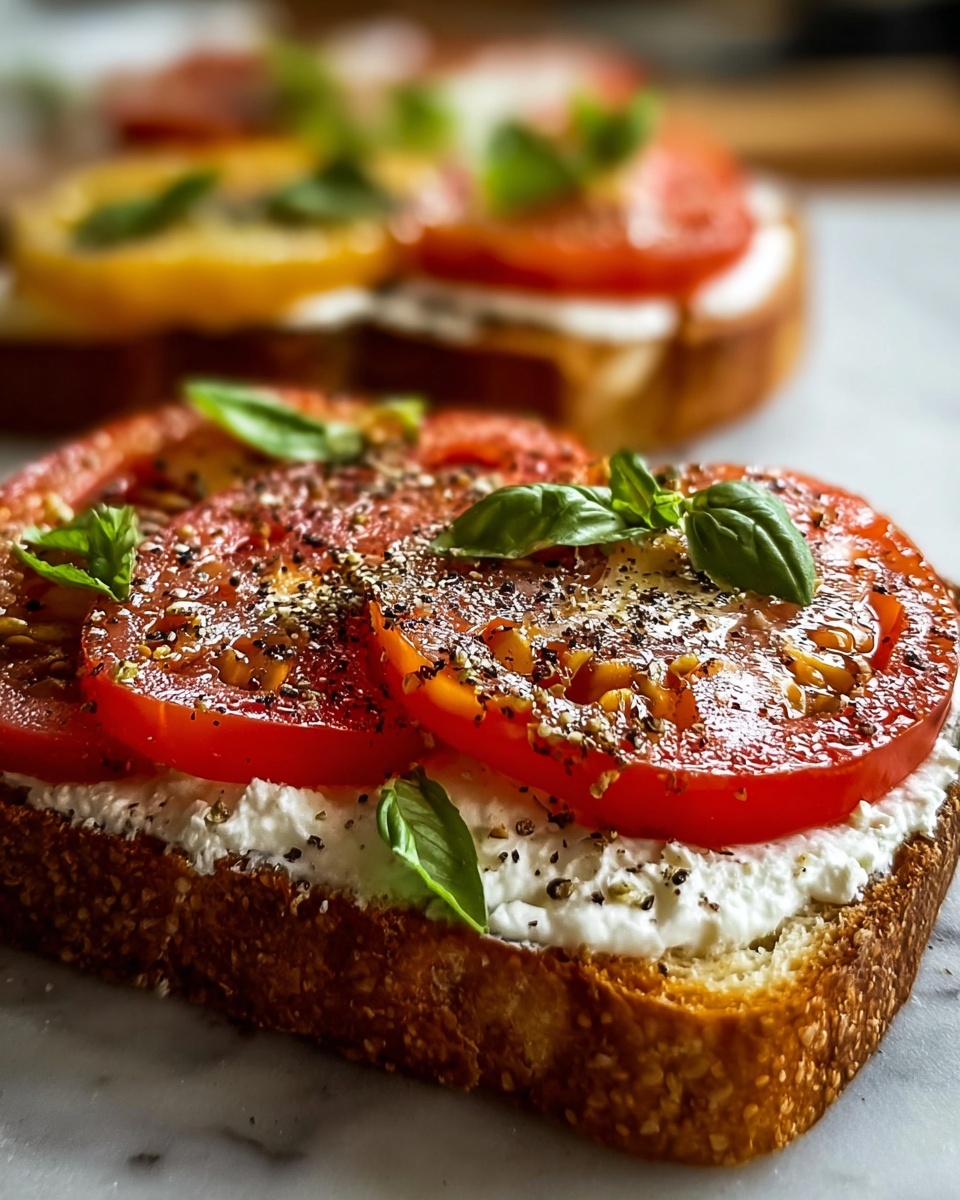 Ricotta & Tomato Sourdough Toast Recipe - Recipe Image