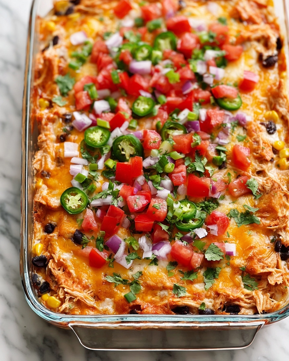 Easy Chicken Burrito Casserole Recipe - Recipe Image