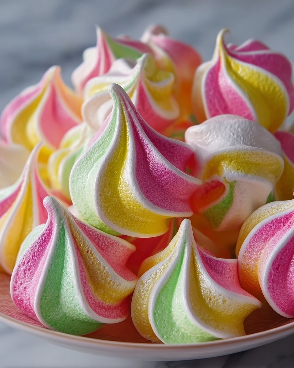 Rainbow Sherbet Meringues Recipe - Recipe Image