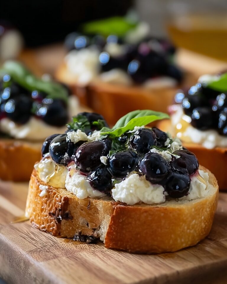 Balsamic Blueberry Goat Cheese Crostinis Recipe