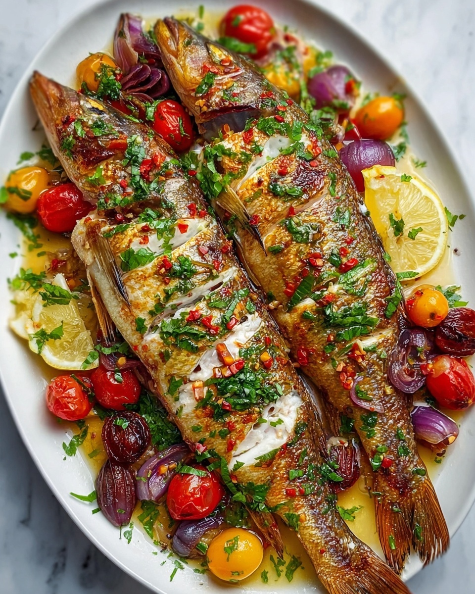 Easy Mediterranean Baked Mackerel Fish Recipe - Recipe Image