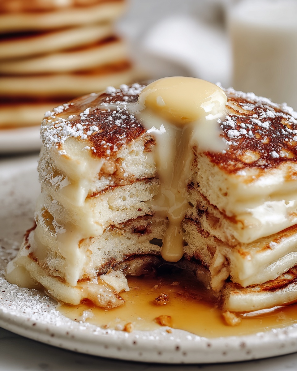Cinnamon Roll Stuffed Pancakes Recipe - Recipe Image