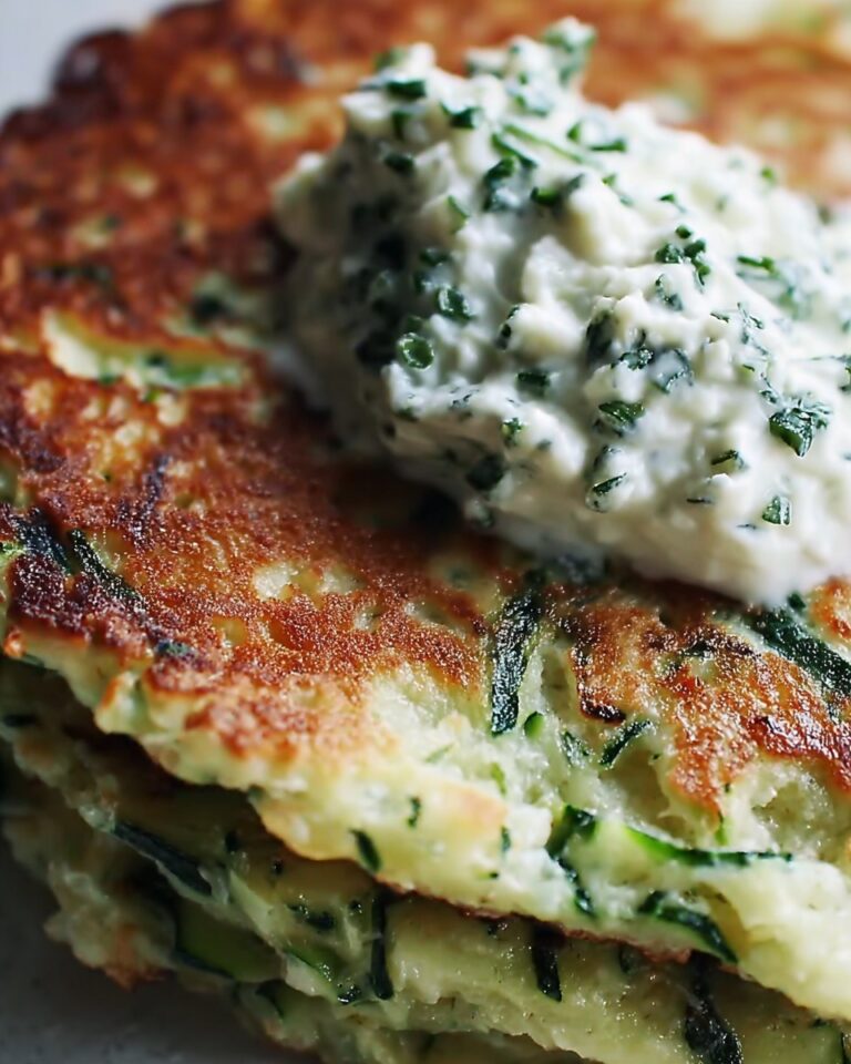 Zucchini, Feta, and Spinach Fritters with Garlic Tzatziki Recipe