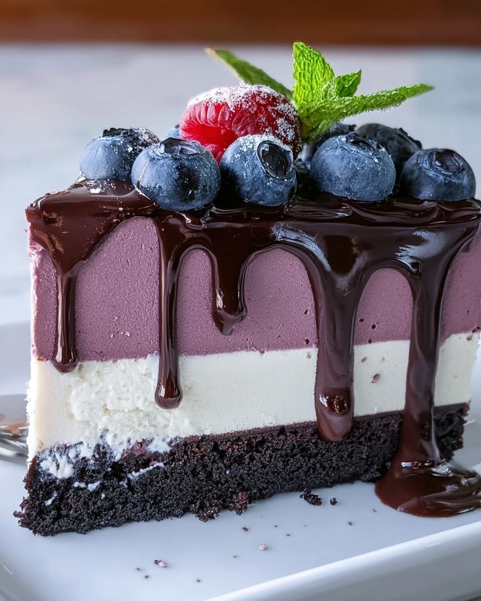 Blueberry Velvet Cheesecake Recipe - Recipe Image