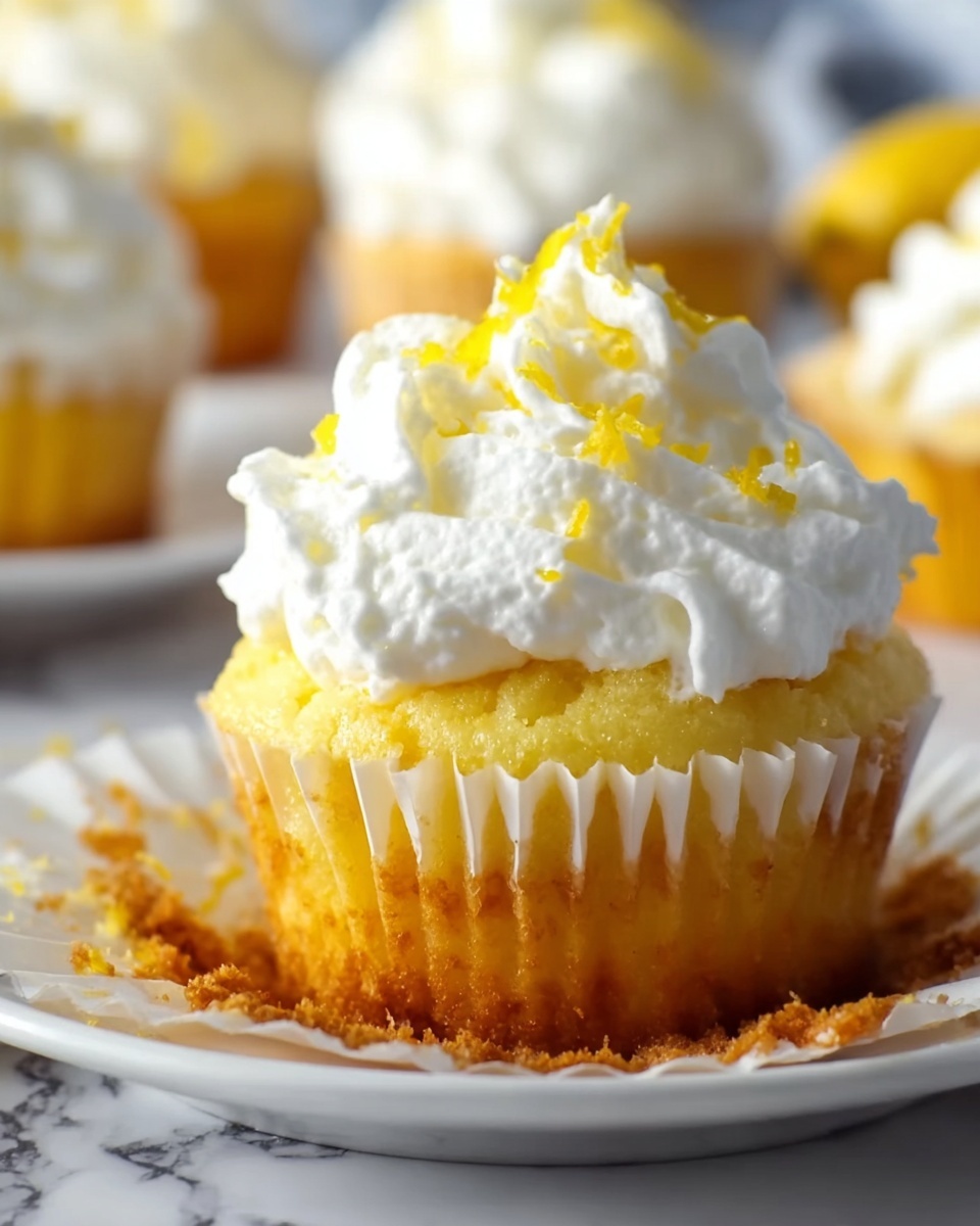 Lemon Muffins with Whipped Cream and Lemon Zest Recipe - Recipe Image