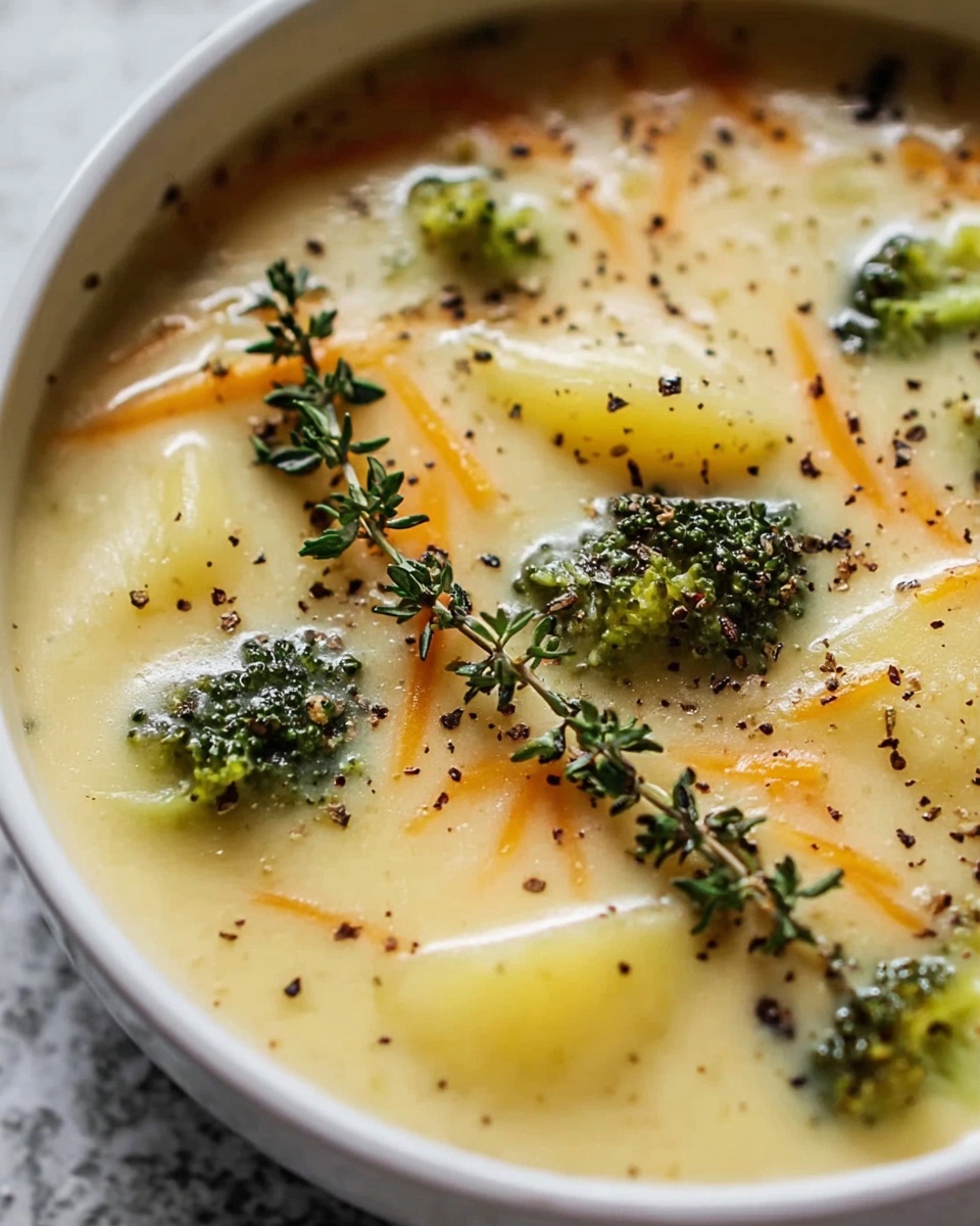 Crockpot Potato Broccoli Cheddar Soup Recipe - Recipe Image