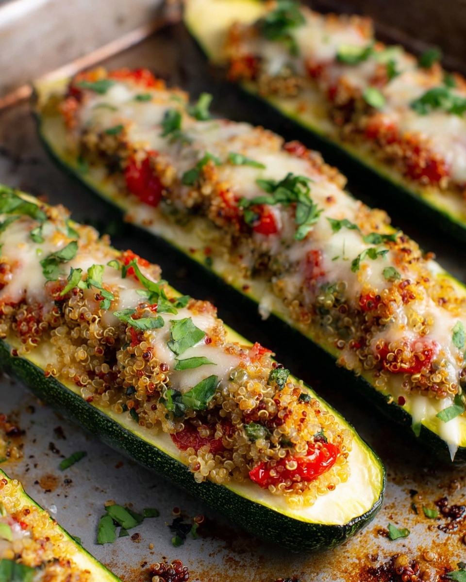 Bruschetta Quinoa Zucchini Boats Recipe - Recipe Image