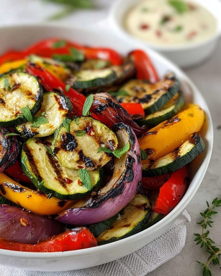 Grilled Vegetable Platter with Cumin Yogurt Sauce Recipe