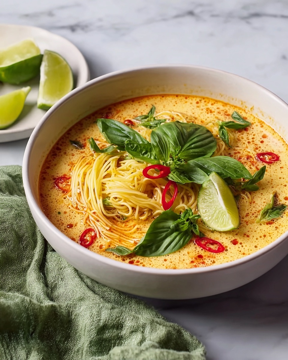 Creamy Curry Coconut Noodle Soup Recipe - Recipe Image