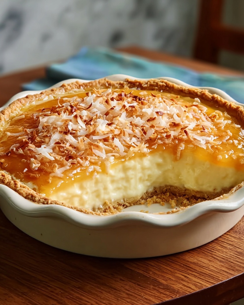 Coconut Custard Pie Recipe - Recipe Image