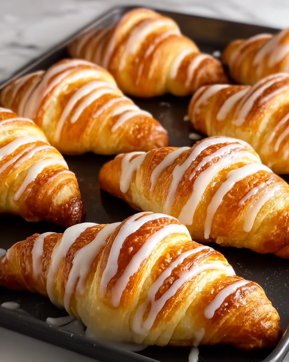 Pumpkin Pie Crescents with Maple Glaze Recipe - Recipe Image