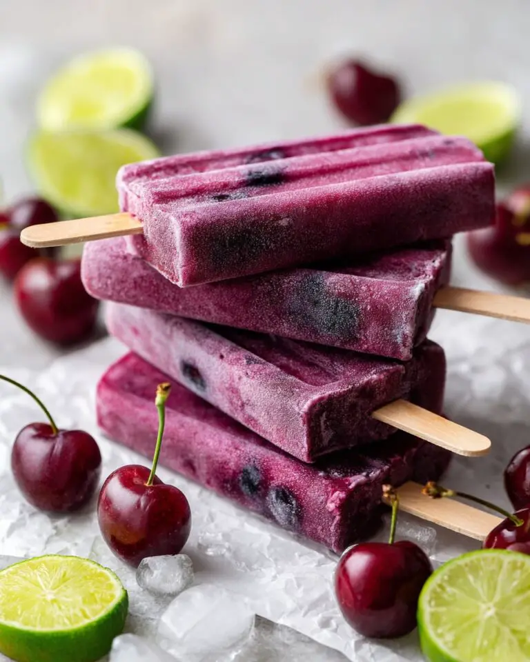 Cherry Lime Ice Pops Recipe