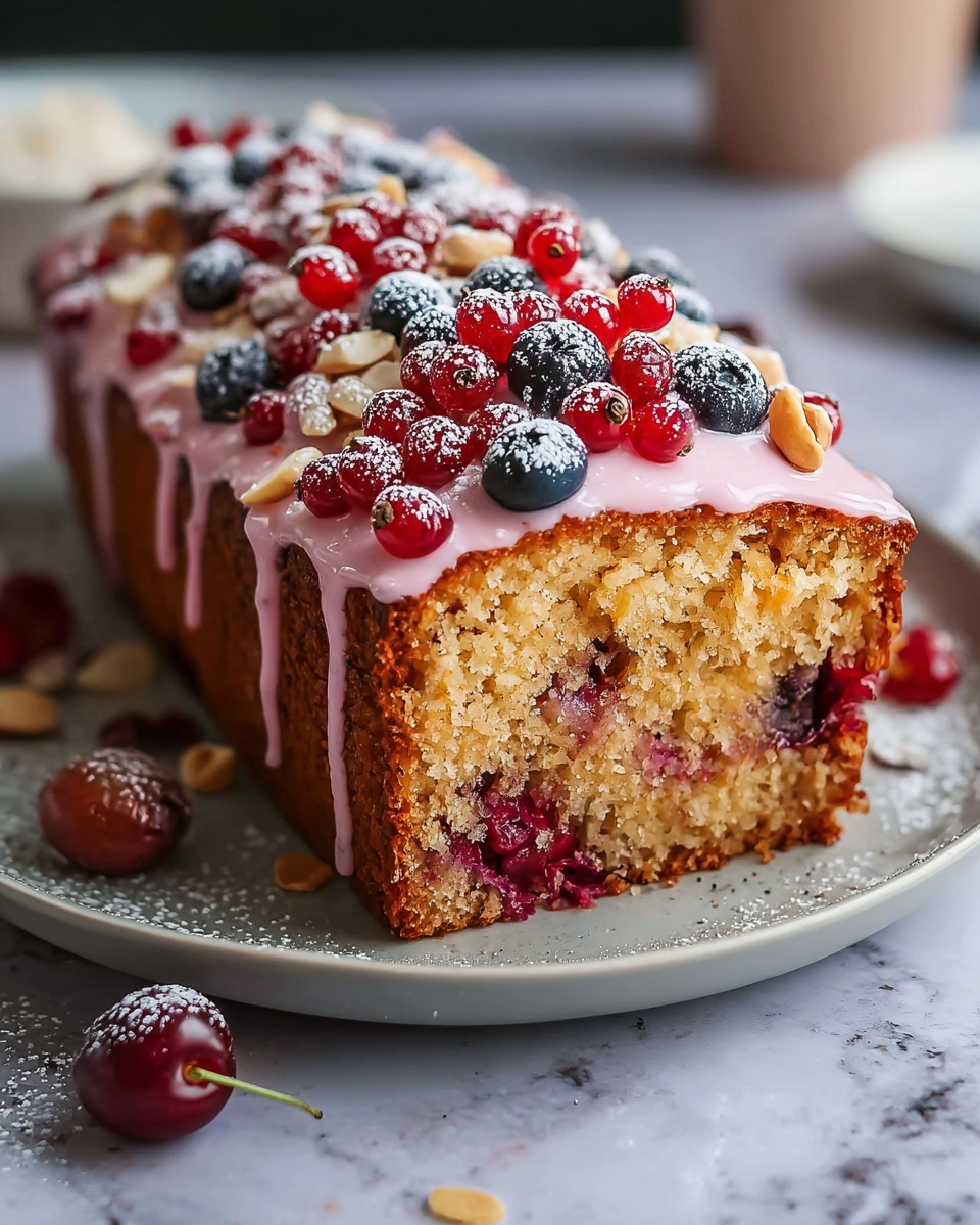 Bakewell Loaf Cake Recipe - Recipe Image