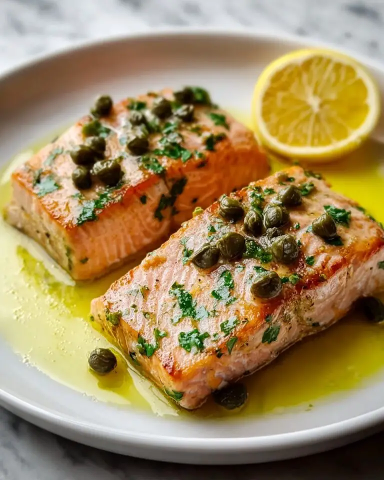 Seared Tuna Steaks with Lemon, Caper & Parsley Butter Recipe