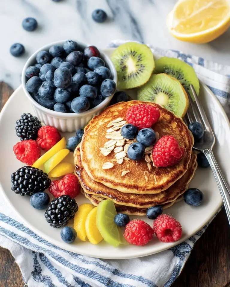 Oatmeal Pancakes with Fresh Fruit Recipe