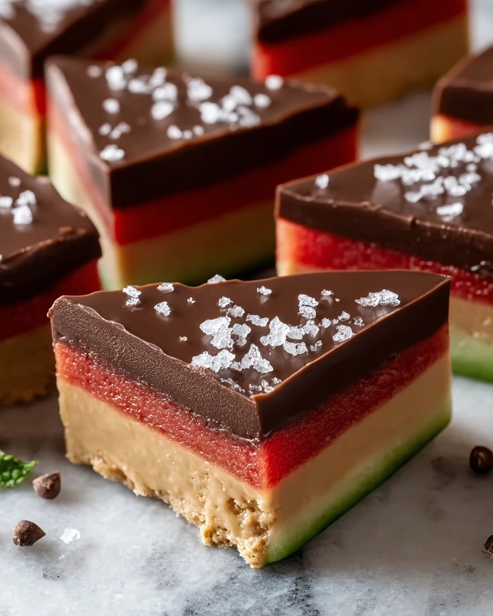 Sea Salt Dark Chocolate Watermelon Slices Recipe - Recipe Image