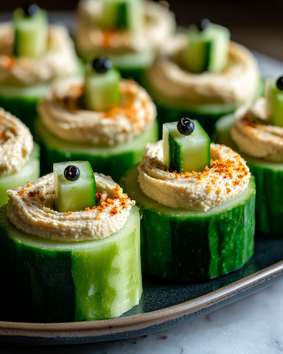 Easy Cucumber Hummus Bites Recipe - Recipe Image