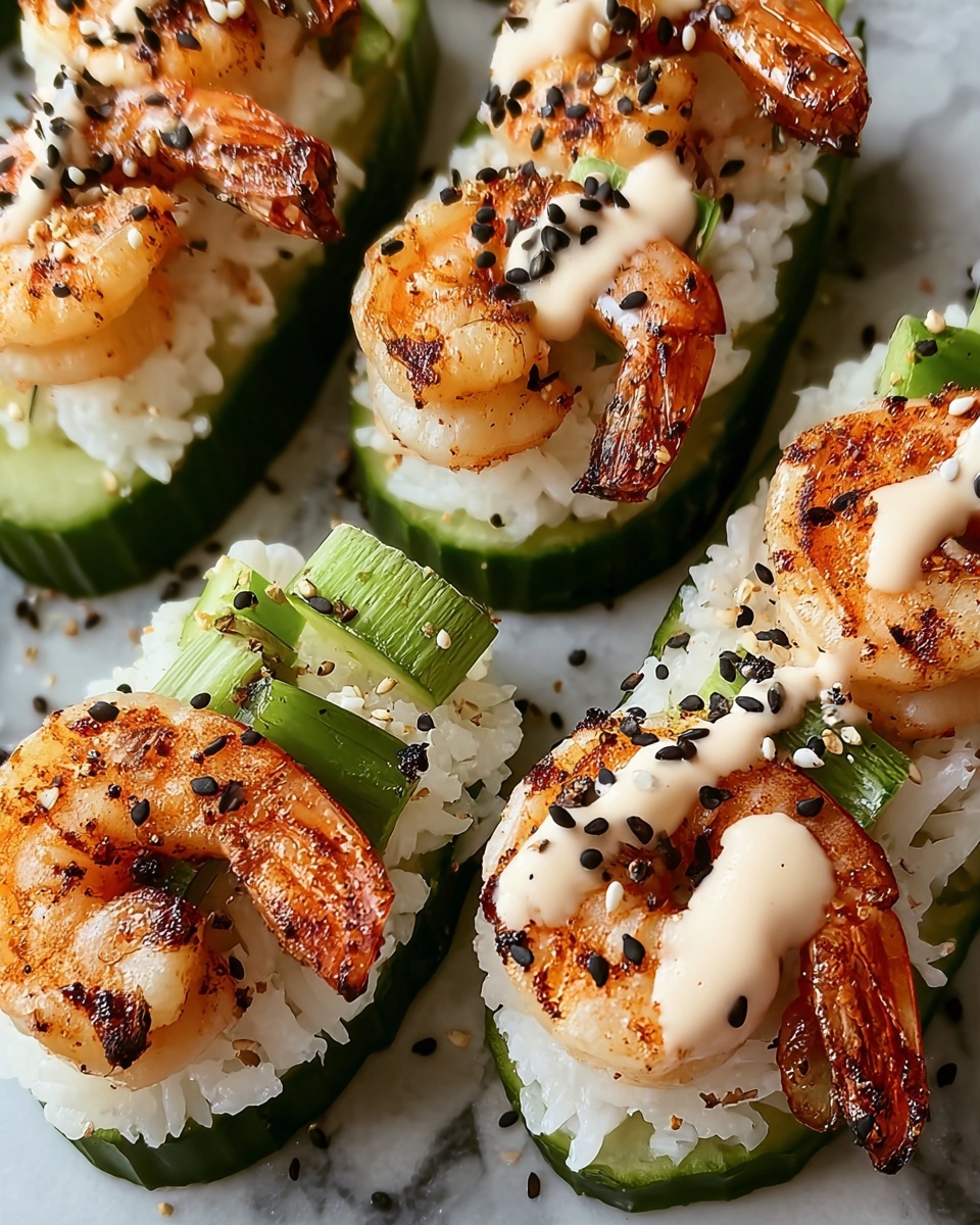 Shrimp Avocado Cucumber Boats Recipe - Recipe Image