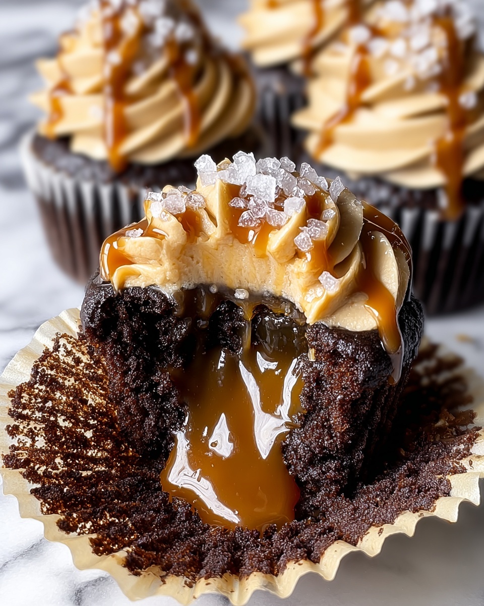 Salted Caramel Lava Cupcakes Recipe - Recipe Image