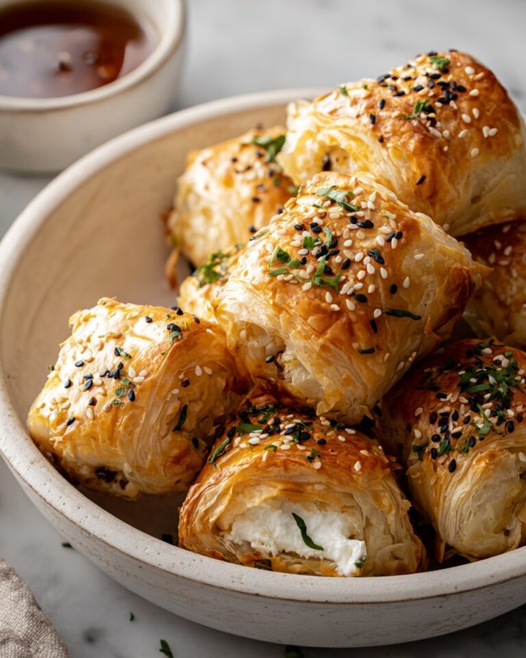 Oven Fried Feta Rolls with Chili Honey Recipe